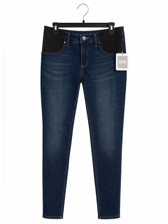 Nom Denim - NOM Maternity Dark Wash Jeans Medium NWT Stretch Panel Skinny Pregnancy